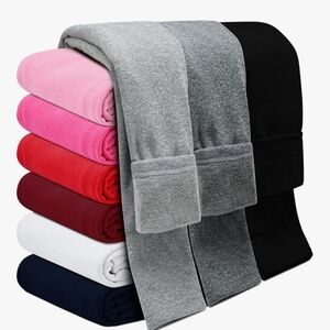 NWT Kigs 3 Pack Fleece Lined Leggings, Black, Light Grey, Dark Grey